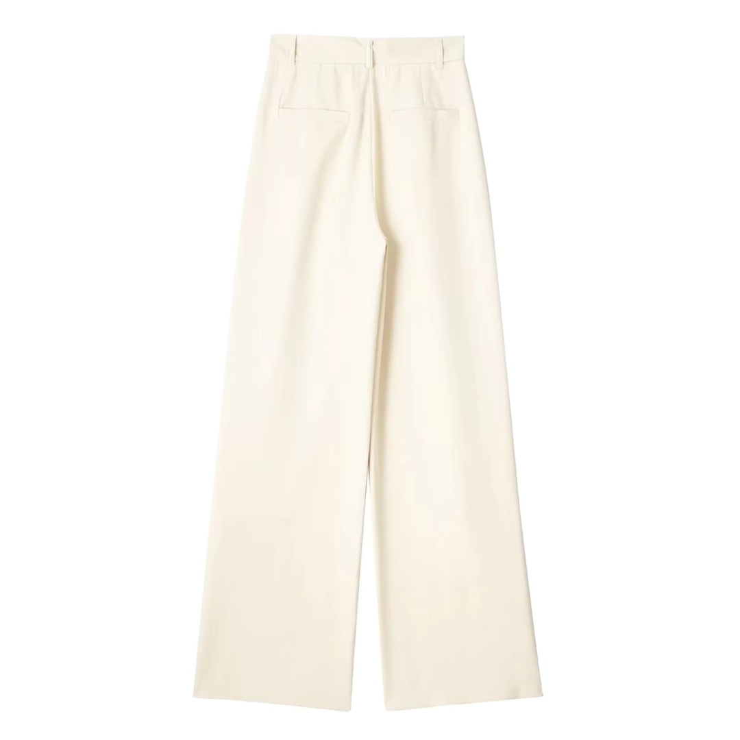 Hochtaillierte Loose Fit Cropped Wide-Leg Trousers