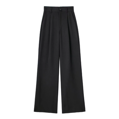 Hochtaillierte Loose Fit Cropped Wide-Leg Trousers