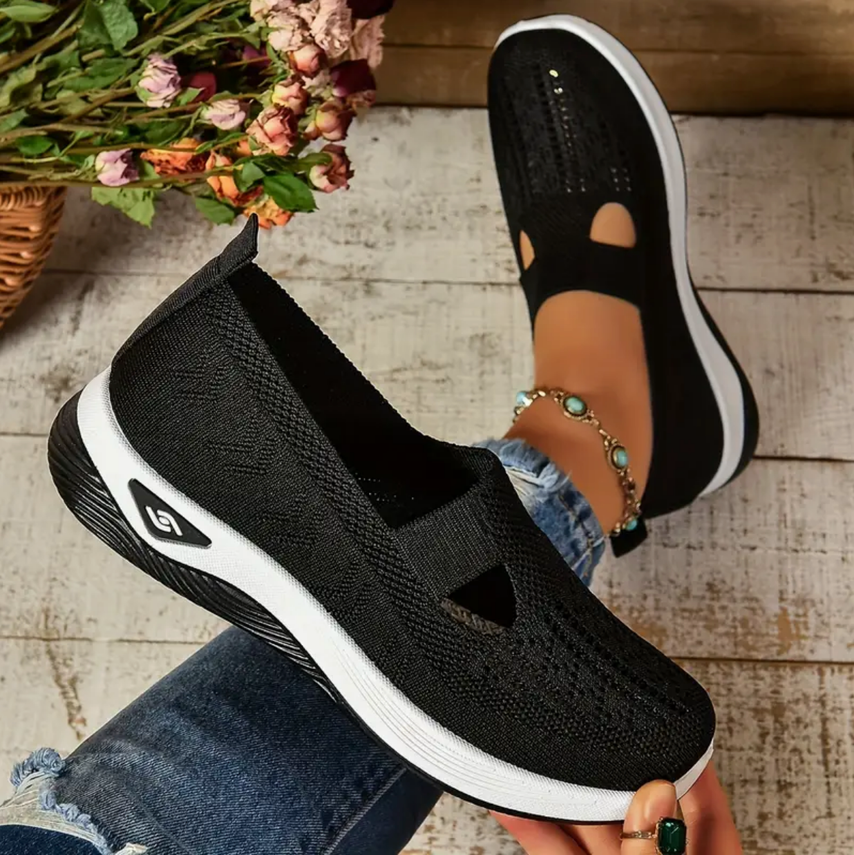 Damen Casual Slip-On Sneakers