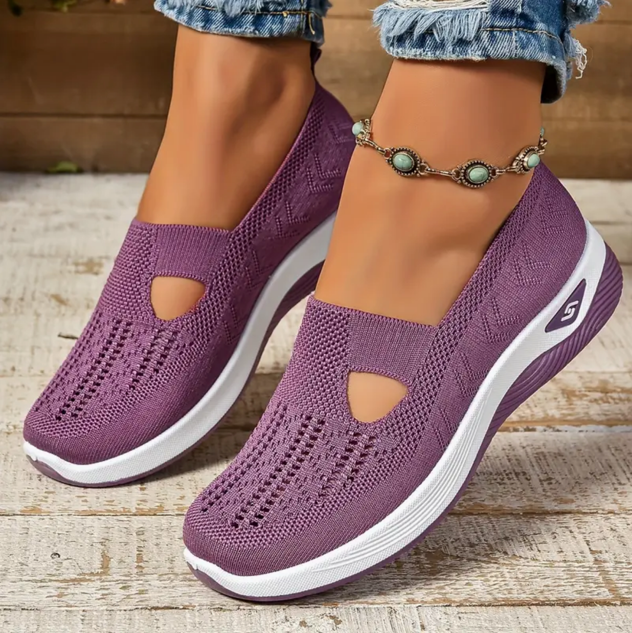 Damen Casual Slip-On Sneakers