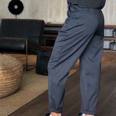 Ladies High-waisted Casual straight Blazer pants